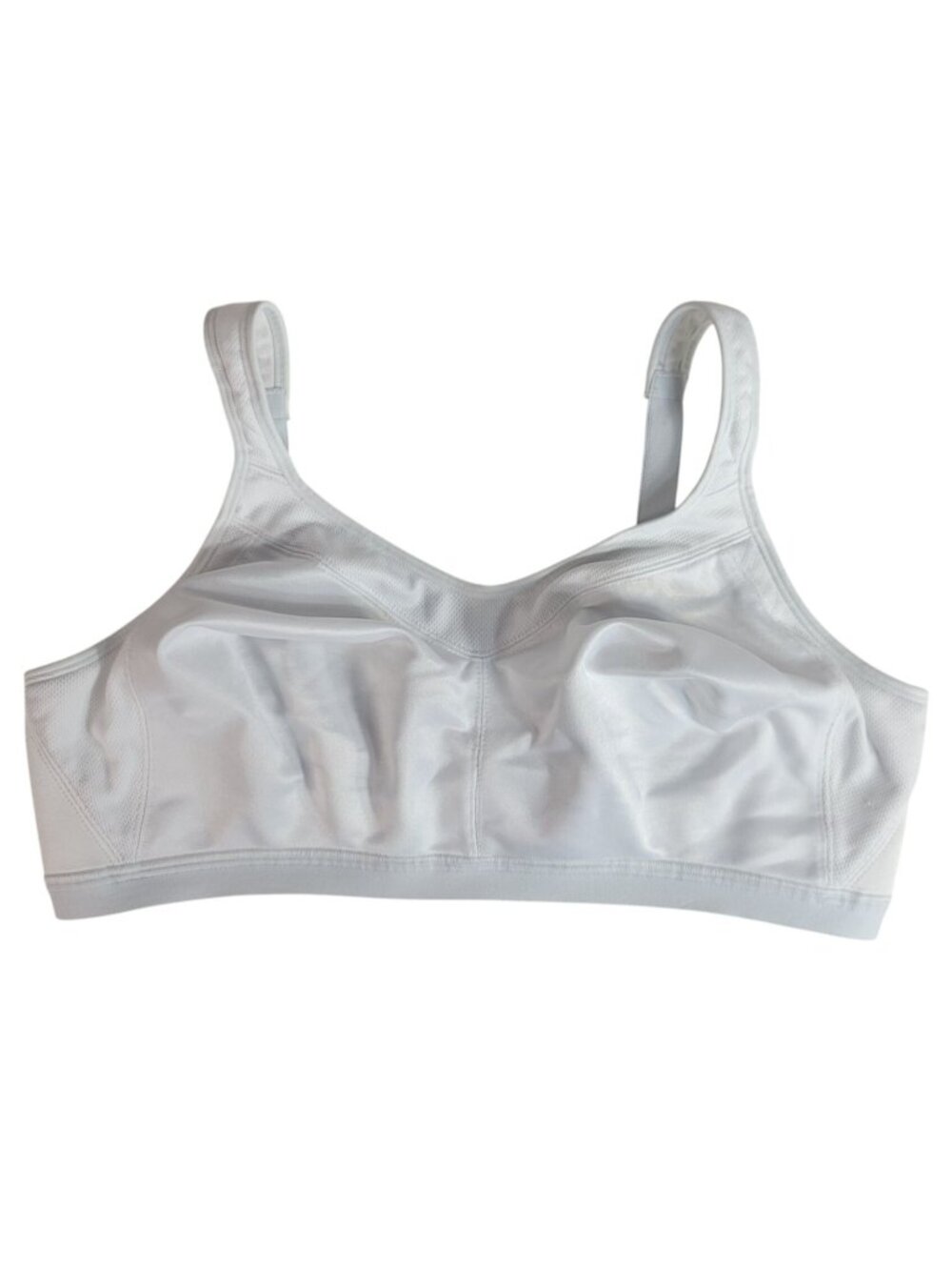 Playtex 18 Hour Active Wirefree Bra White 44DD Breathable Comfort Straps #4159